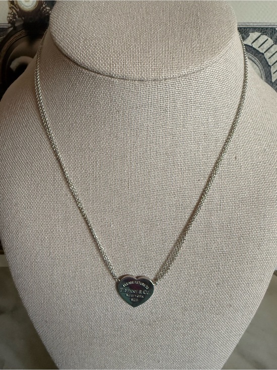 Tiffany & Co. Jewelry - Please Return to Tiffany & Co. 925 Silver Heart Double Chain 16” Necklace